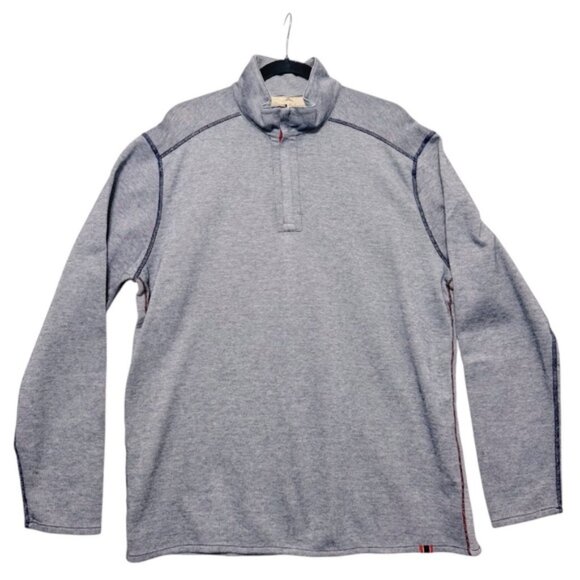 Tommy Bahama Men's Reversible 1/4 Zip Pullover Blue & Gray Sz L - Picture 1 of 5